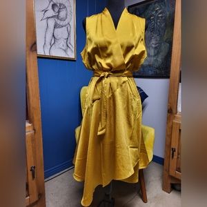 Melonie T Gold Dress Size 14